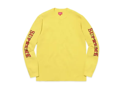 Supreme Sleeve Logo Waffle Thermal "Pale Yellow"