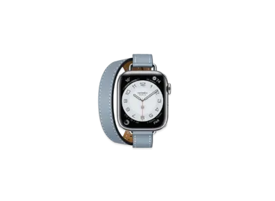 Hermes Band Apple Watch Attelage Double Tour 41mm "Blue Lin"