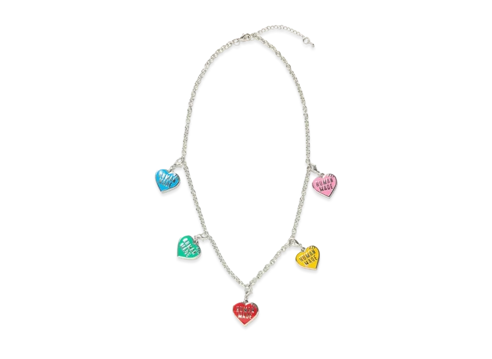 HUMAN MADE FIVE HEART NECKLACE "Silver"