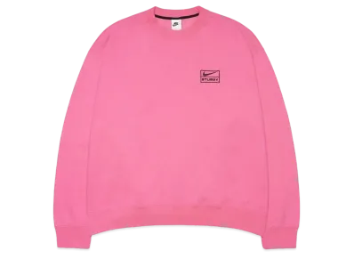 Stussy × Nike NRG Washed Fleece Crew (US Size) "Pink" DO5310-670