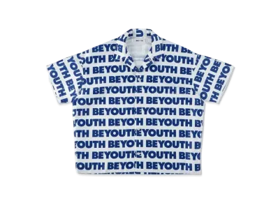 WIND AND SEA BE YOUTH (Pattern) Open Collar S/S Shirt "White"