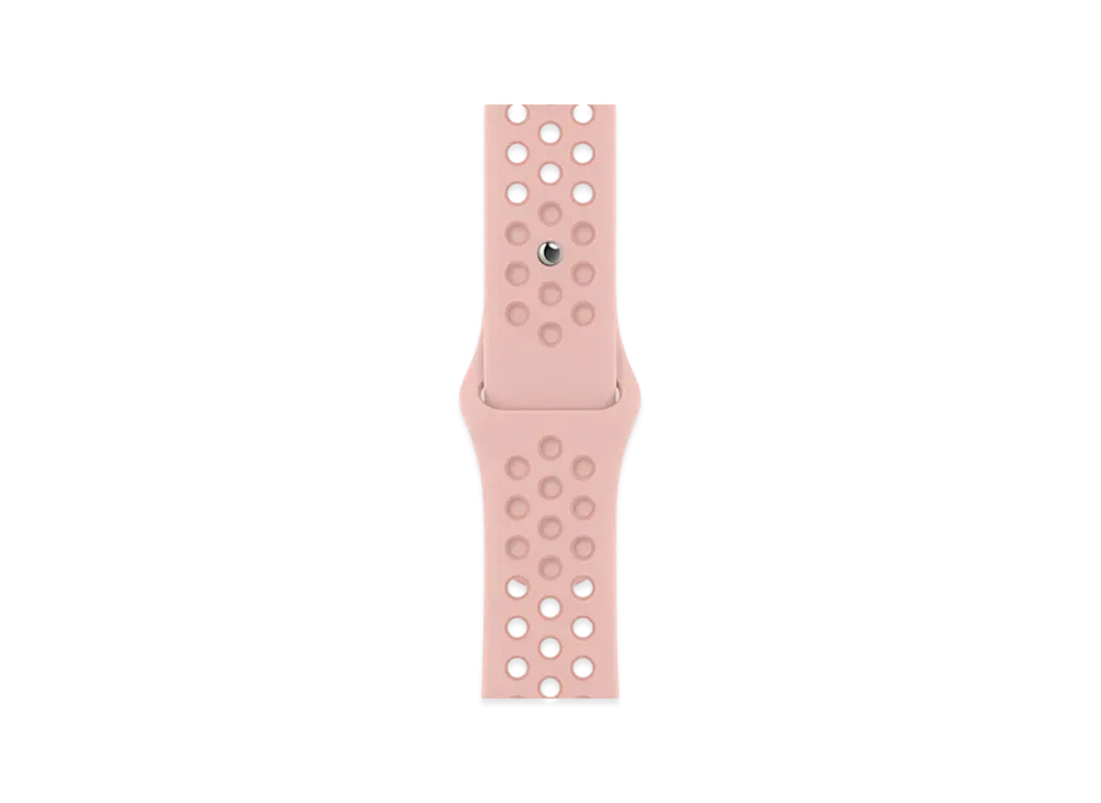NIKE Apple Watch 45mm Nike Sports Band "Pink Oxford/Rose Whisper"