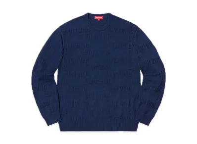 Supreme Raised Logo Sweater "Navy"