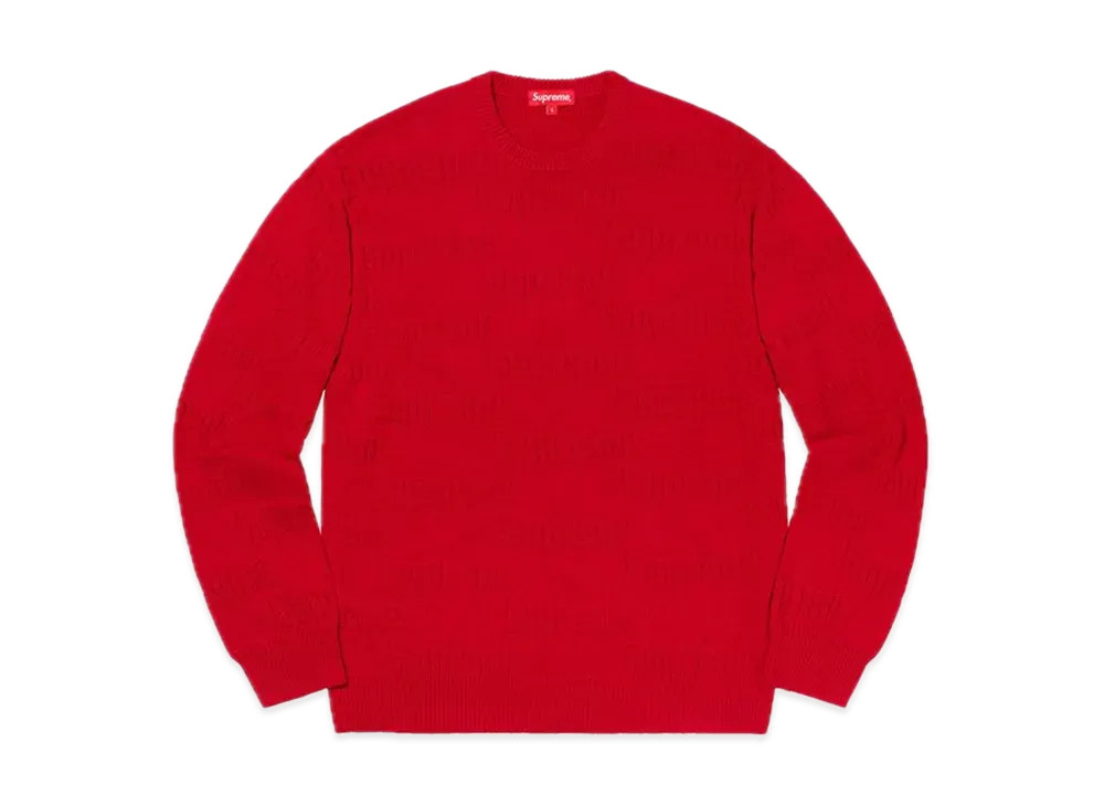 Supreme Raised Logo Sweater "Red"