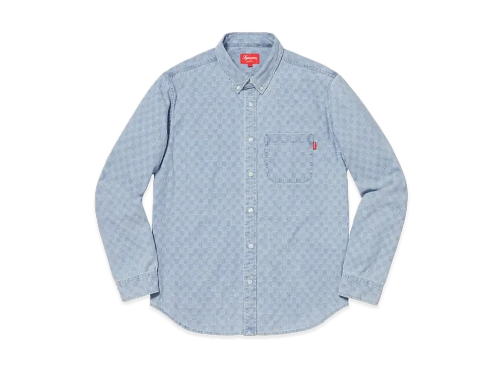 Supreme Checkered Denim Shirt "Blue"