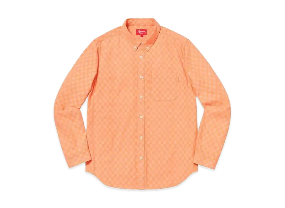 Supreme Checkered Denim Shirt "Peach"