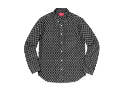 Supreme Checkered Denim Shirt "Black"