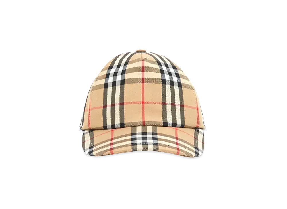 Burberry Logo Applique Vintage Check Cap "Archive Beige"