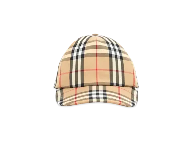 Burberry Logo Applique Vintage Check Cap "Archive Beige"