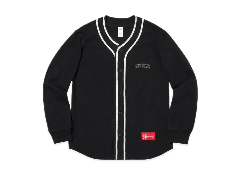 Supreme Color Blocked Baseball Top "Black"
