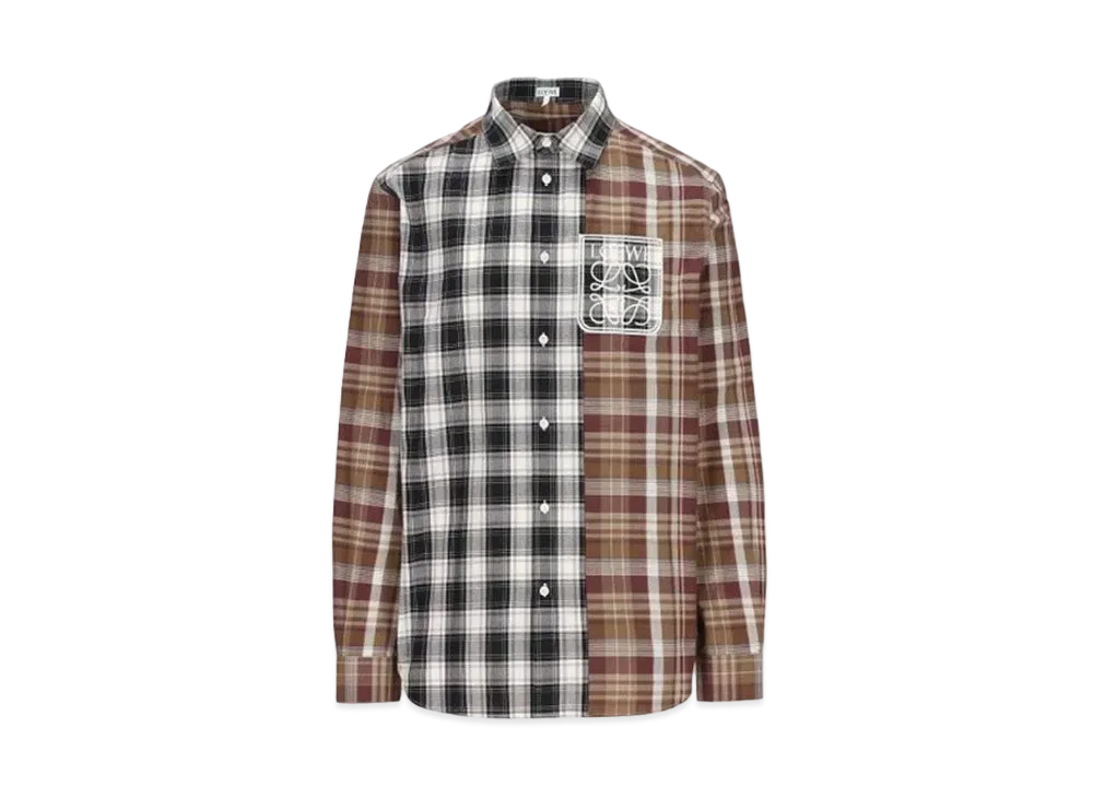 LOEWE Patchwork Check Shirt In Cotton