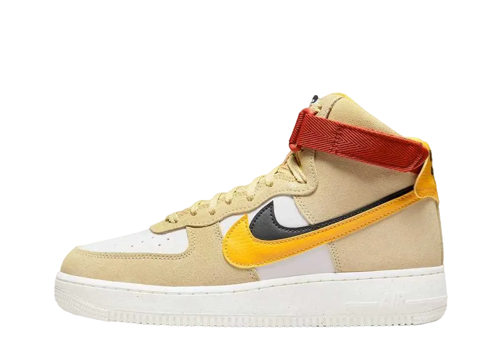 ナイキ ウィメンズ エアフォース1 ハイ 82 "セサミ/イエロー オウカーセイル オフ ノアール"