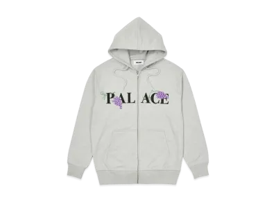 PALACE Grape Zip Hood "Grey Marl"