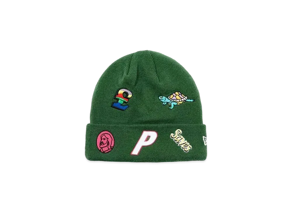 PALACE New Era Jesus Beanie "Green"