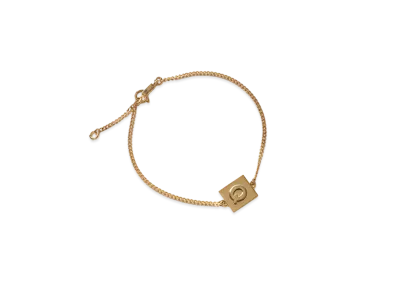 CELINE Alphabet Q Bracelet In Brass "Gold"