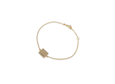 CELINE Alphabet P Bracelet In Brass "Gold"