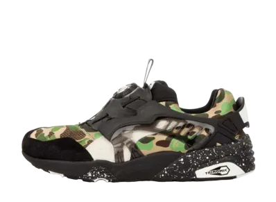 A BATHING APE®︎× Puma Disc Blaze "Camo Green"
