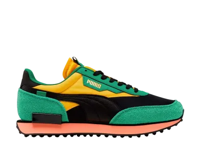 Puma Future Rider Game On "Black Green Yellow"