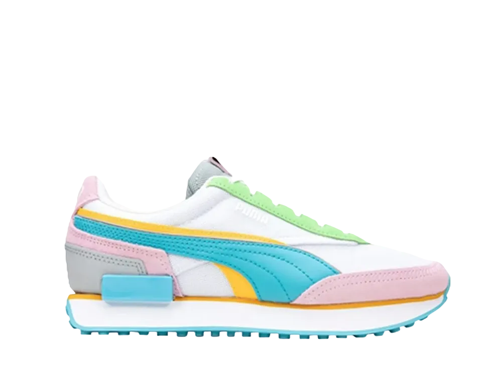 プーマ ウィメンズ フューチャー ライダー ダブル "ホワイト ピンク ブルー"