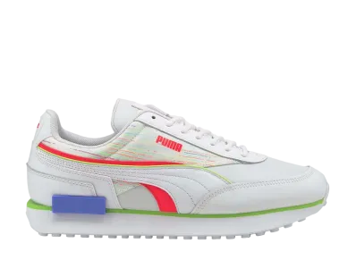 Puma Future Rider Double Spectra "White/Green Glare"