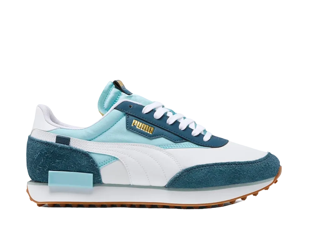 プーマ フューチャー ライダー ゲーム オン "ホワイト/アクアマリン デニム"