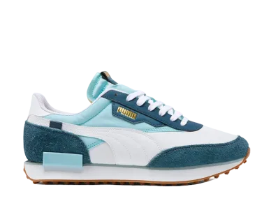 Puma Future Rider Game On "White/Aquamarine Denim"