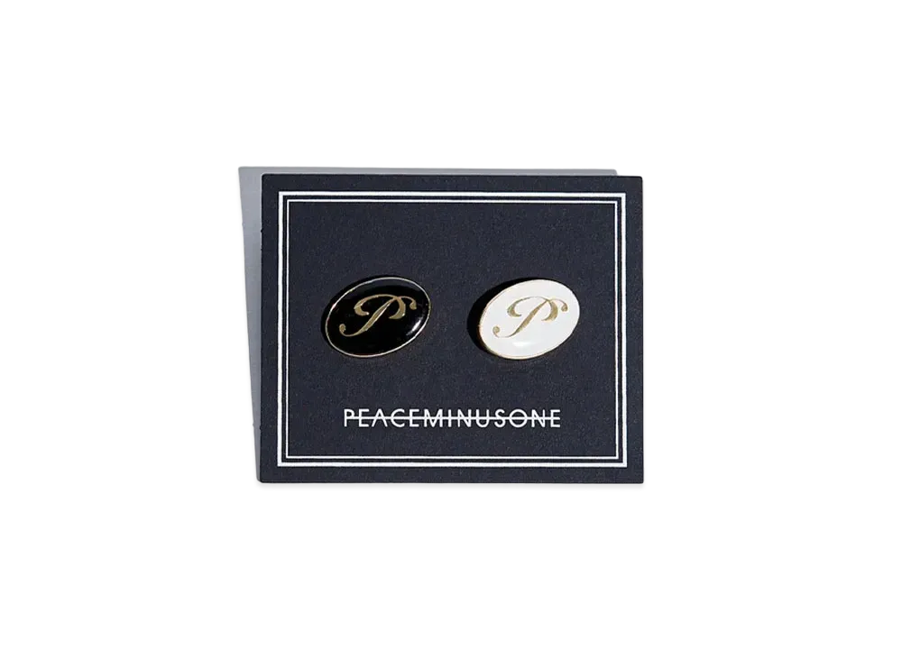 PEACEMINUSONE PMO Logo Pin Set #3 "Black/White" / G-DRAGON