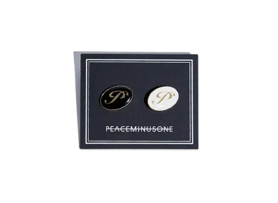 PEACEMINUSONE PMO Logo Pin Set #3 "Black/White" / G-DRAGON