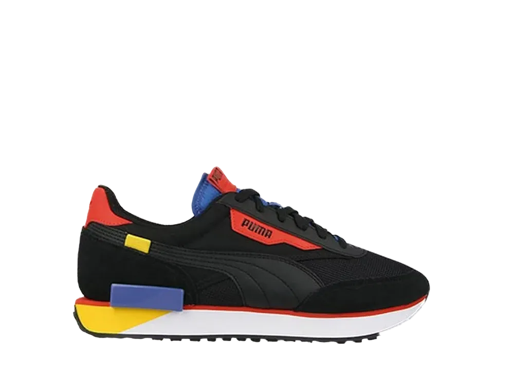 プーマ GS フューチャー ライダー ネオン プレイ "ブラック/レッド"