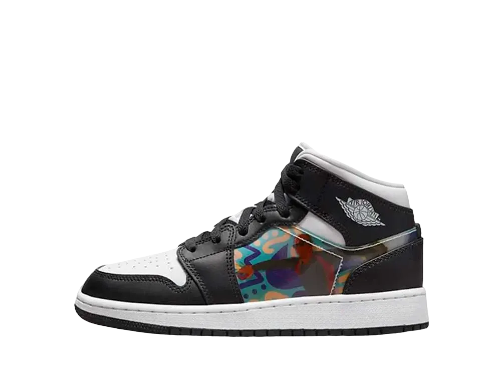 ナイキ GS エアジョーダン1 Mid "ブラック/ダーク コンコルド"