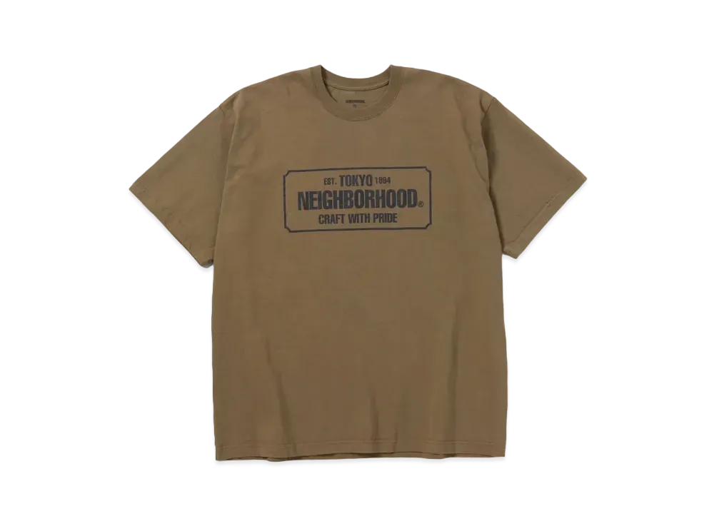 NEIGHBORHOOD NH Tee-1 SS . CO "Olive Drab"