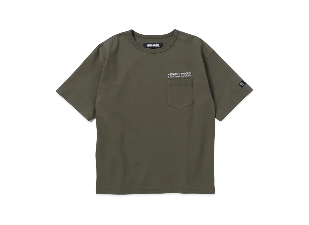 NEIGHBORHOOD Classic-P Crewneck SS . CO "Olive Drab"