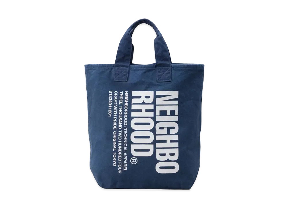 NEIGHBORHOOD Garment Dye Tote . CO "Blue"