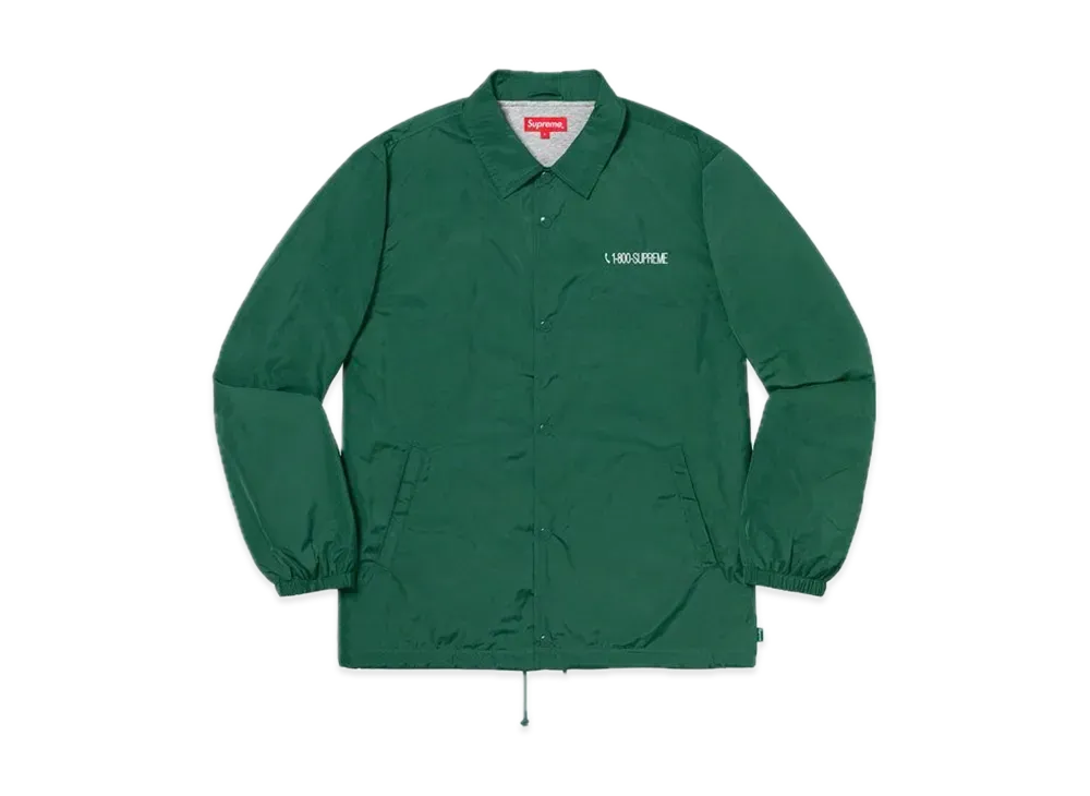 Supreme 1-800 Coaches Jacket "Dark Green"