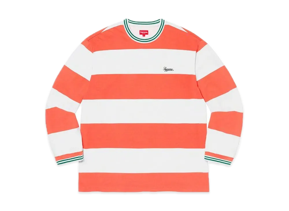 Supreme Printed Stripe L/S Top "Orange"