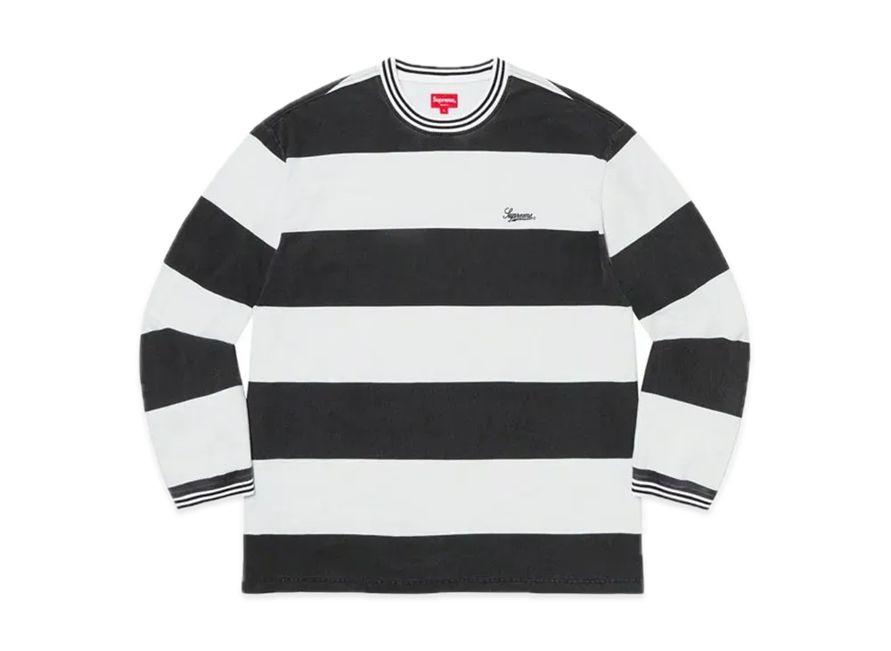 Supreme Printed Stripe L/S Top "Black"