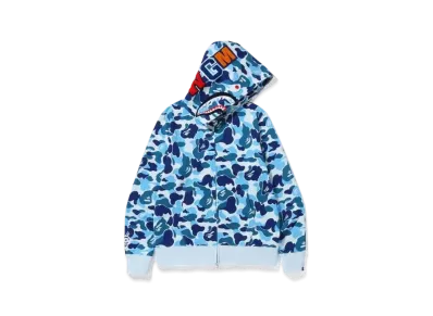 A BATHING APE Big ABC Camo Shark Full Zip Hoodie "Blue"