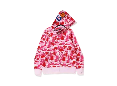 A BATHING APE Big ABC Camo Shark Full Zip Hoodie "Pink"