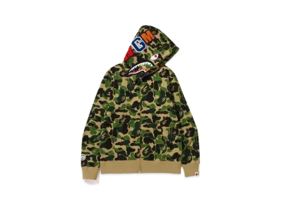 A BATHING APE Big ABC Camo Shark Full Zip Hoodie "Green"