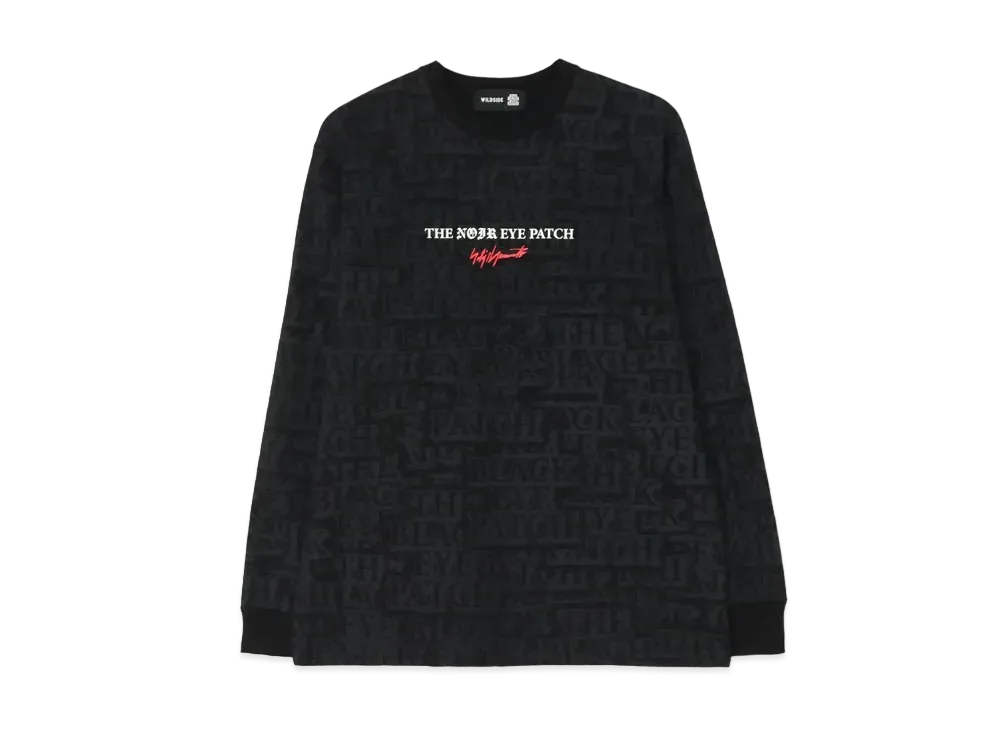 BlackEyePatch WILDSIDE YOHJI YAMAMOTO "NOIR EYE PATCH" Long Sleeve T-shirt "Black"