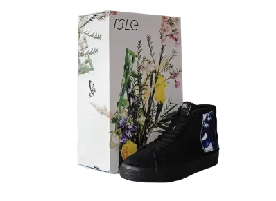 Isle Skateboards × Nike SB Blazer Mid "Black/Indigo" (Special Box)