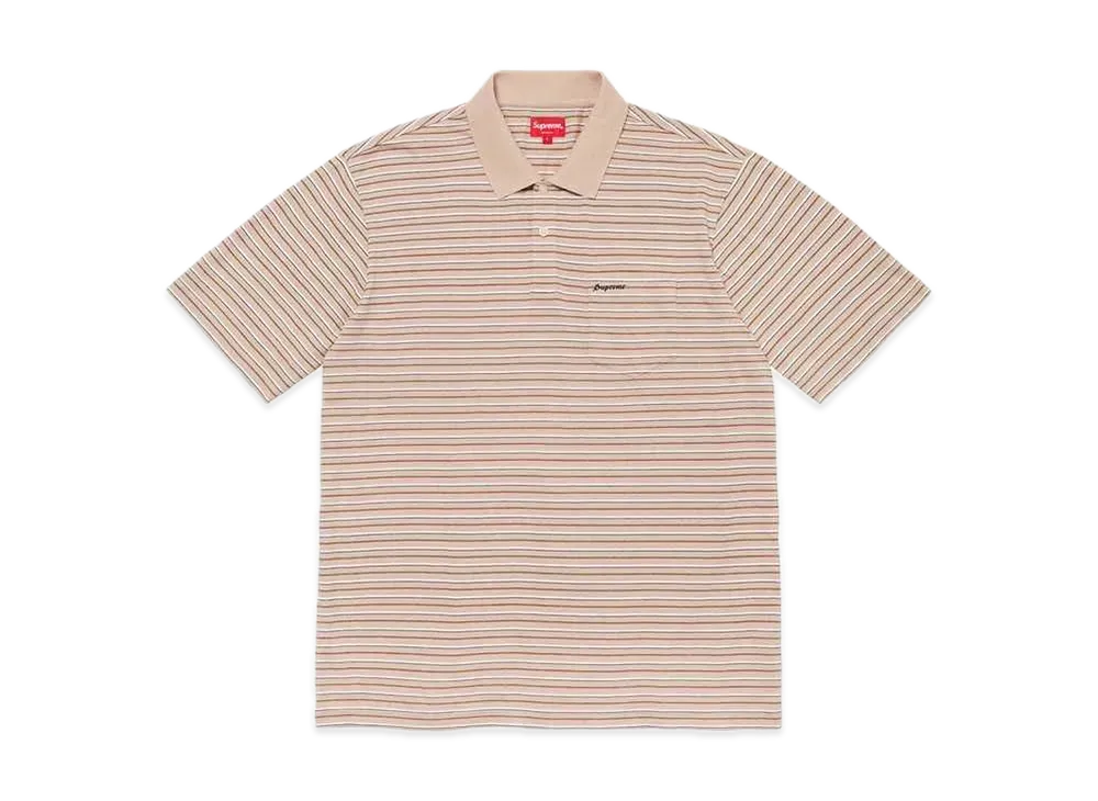Supreme Thin Stripe Polo "Tan"