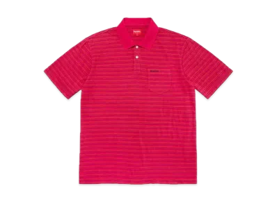 Supreme Thin Stripe Polo "Fuchsia"