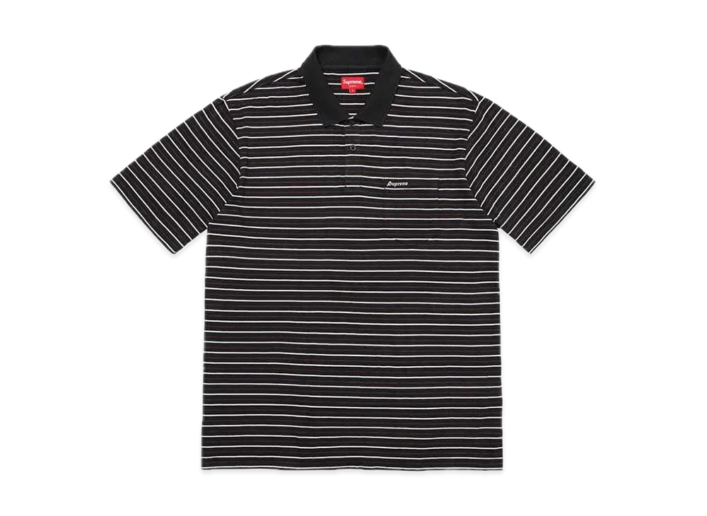 Supreme Thin Stripe Polo "Black"