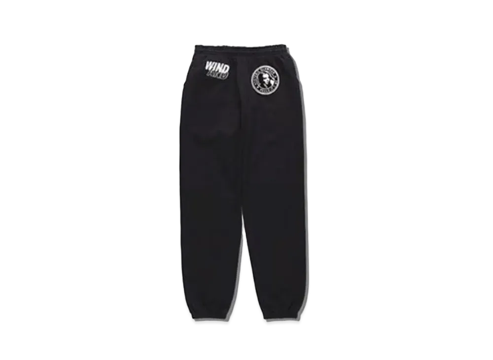 WIND AND SEA x HYSTERIC GLAMOUR SWEAT PANTS "Black"