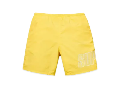 Supreme Logo Applique Water Short "Pale Yellow"