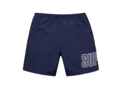Supreme Logo Applique Water Short "Navy"