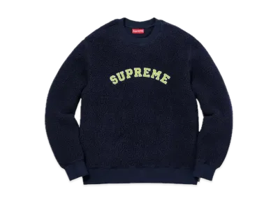 Supreme Polartec Deep Pile Crewneck "Navy"