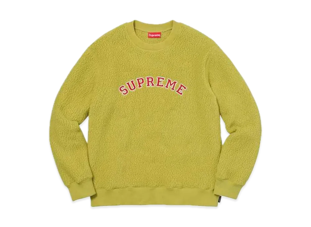 Supreme Polartec Deep Pile Crewneck "Sulphur"