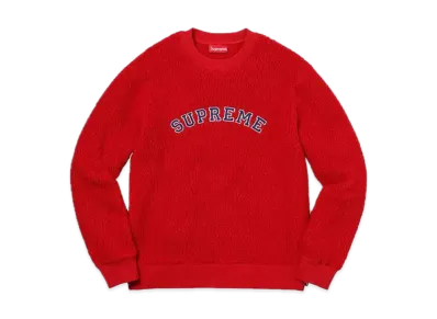 Supreme Polartec Deep Pile Crewneck "Red"